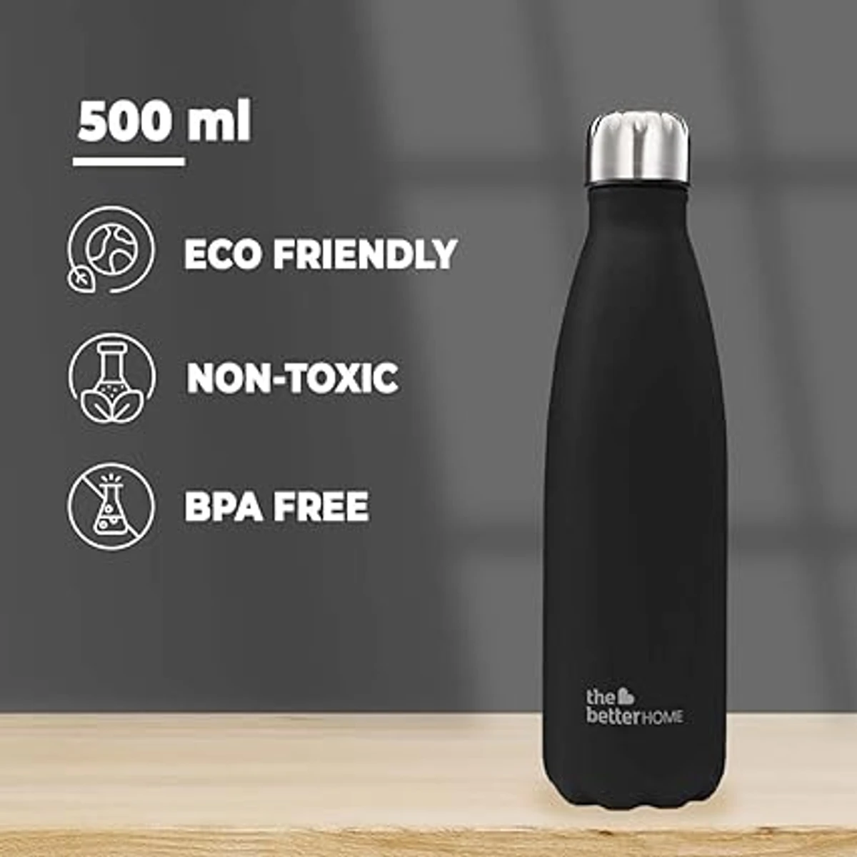 The Better Home 500 ML Stainless Steel Insulated Water Bottle The Better Home 500 ML Stainless Steel Insulated Water Bottle