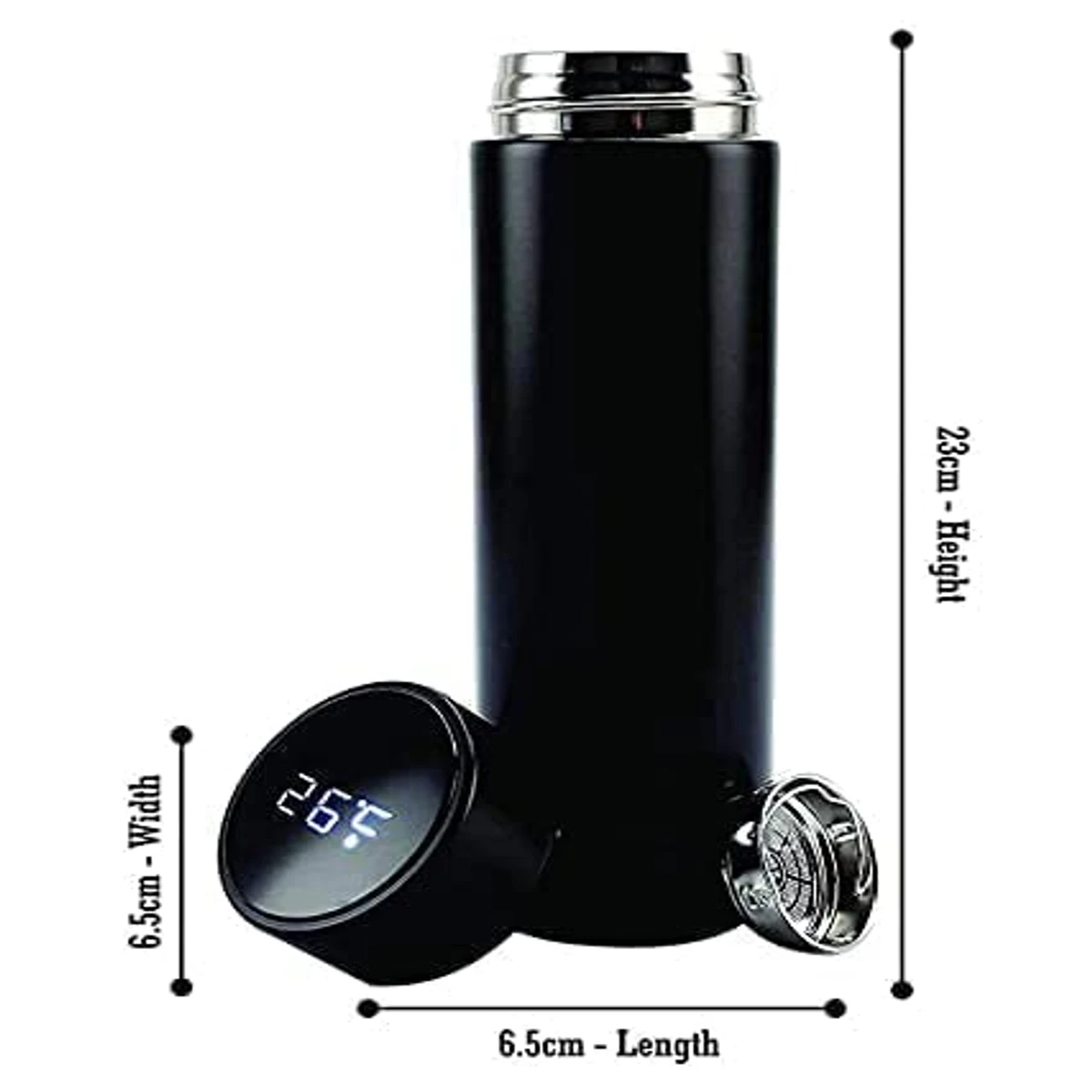 Stainless Steel Smart Water Bottle 500 ML LED Temperature Display