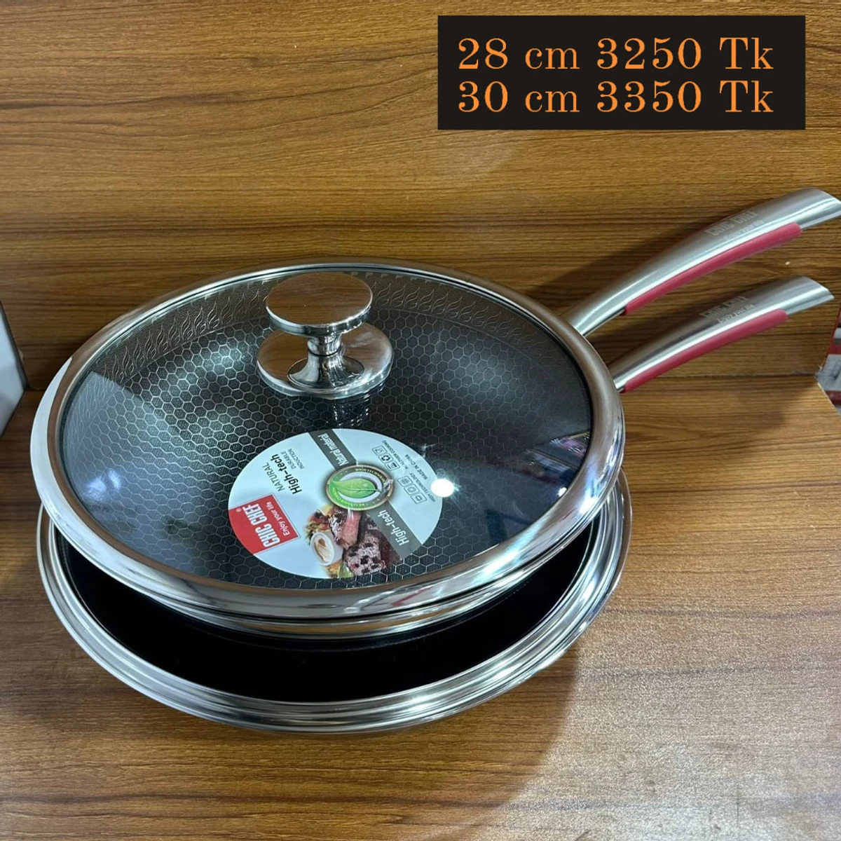 30CM Frying Pan,Non-Stick Frying pan with lid-Medium-Sized Frying pan for Meat, Cooking Pancakes, Fried Eggs, Tempered Glass lid and Heat-Resistant Handle