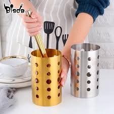 Zerodeko stainless steel chopsticks stainless steel serving utensils drainer tableware Chopstick holder Kitchenware bracket Drainage metal storage shelves hanging utensil holder