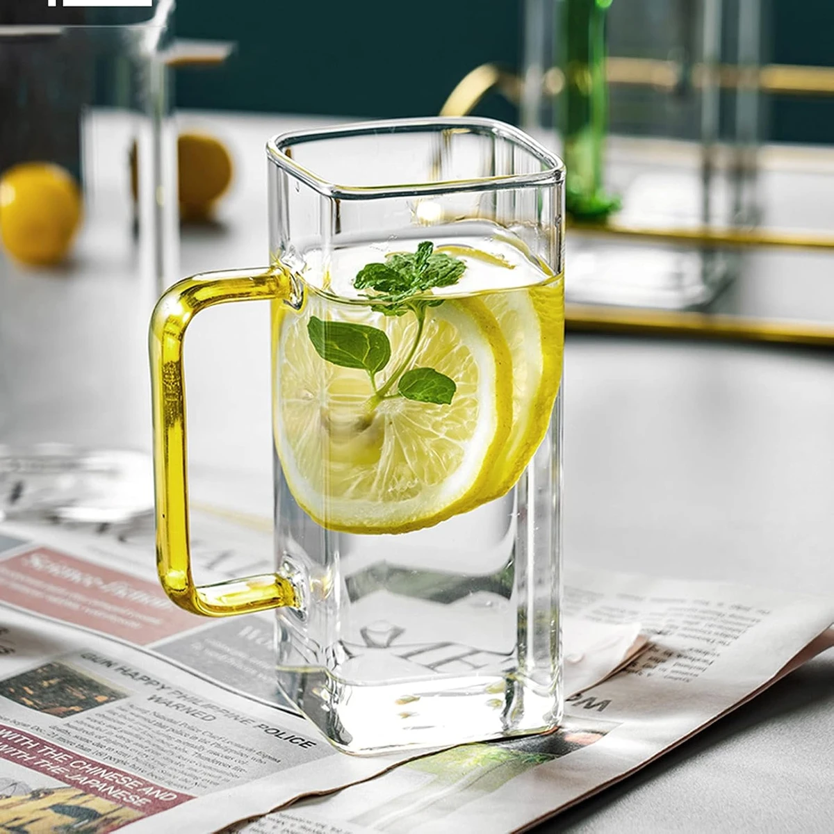 4 Pcs Borosilicate Glass juice Mug