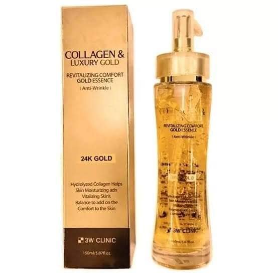 3W Clinic collagen and luxury revitalizing comfort 24K gold essence