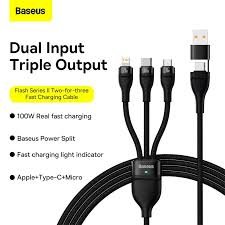 3in1 USB to USB-C / Lightning / Micro USB Cable, Mcdodo CA-0930, 6A, 1.2m (Black)