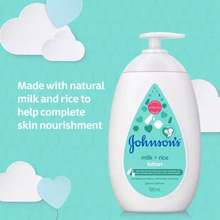 Johnson's Baby Milk + Rice Lotion (500ml)