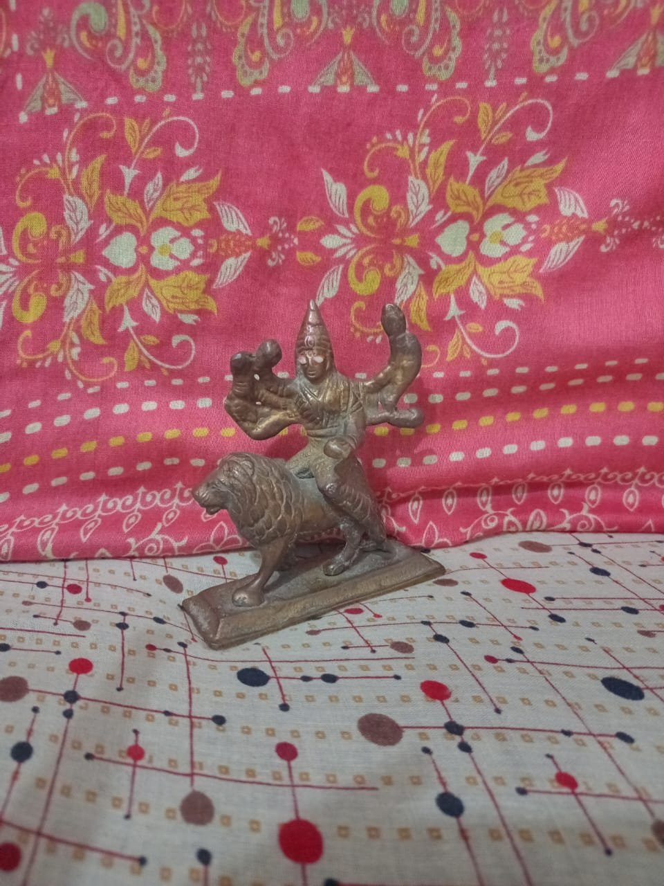 পিতলের  বিপদনাশিনী দেবী মূর্তি