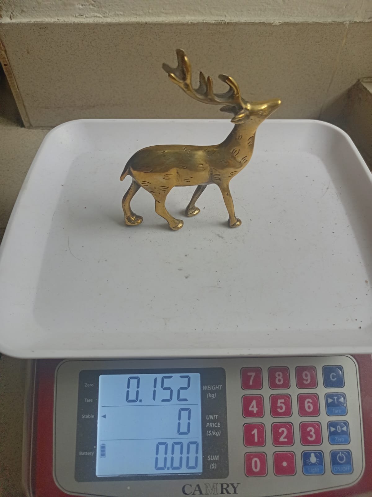 ভিনটেজ পিতলের হরিণের মূর্তি