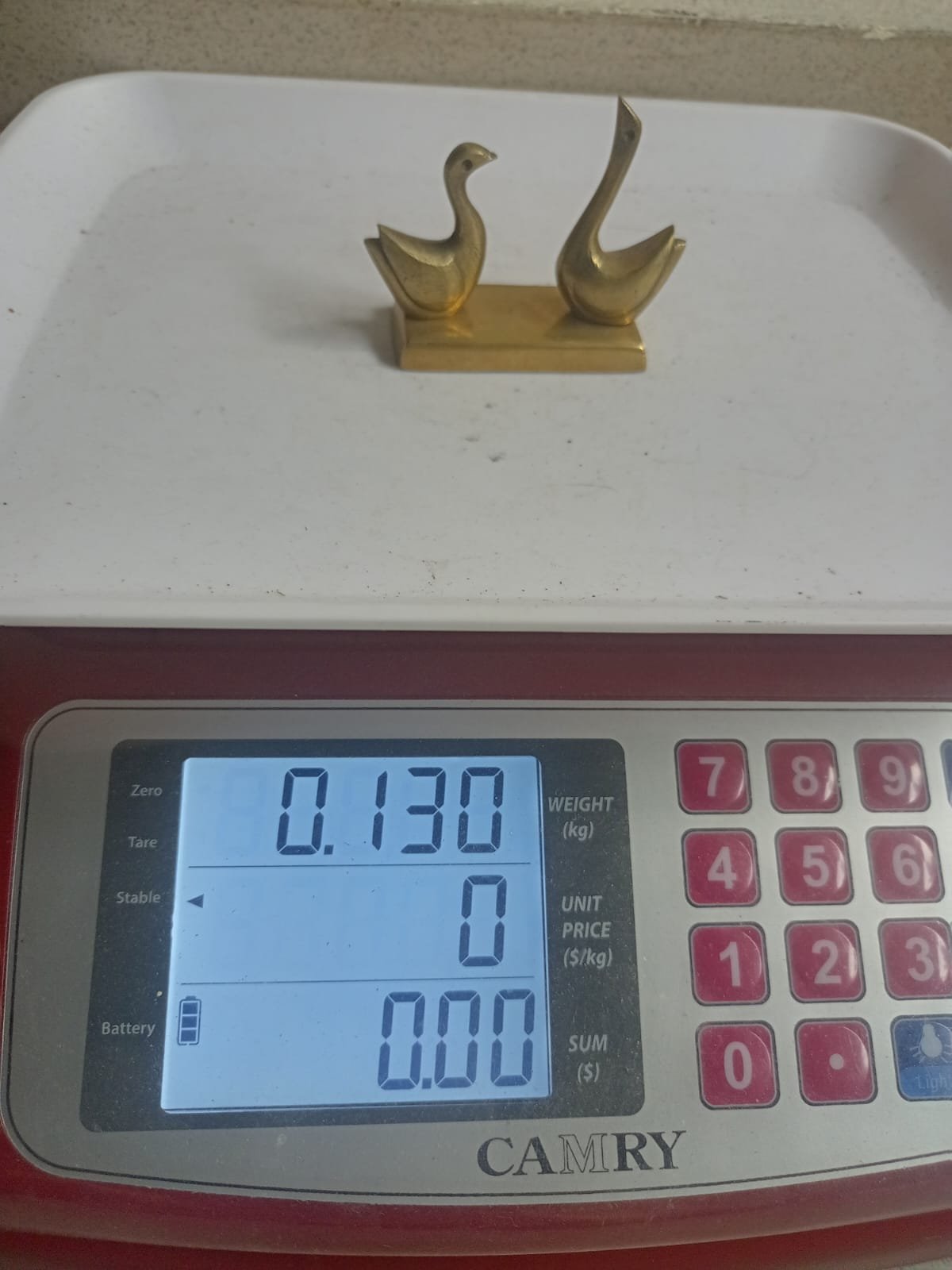 ১ জোড়া পিতলের রাজহাঁস