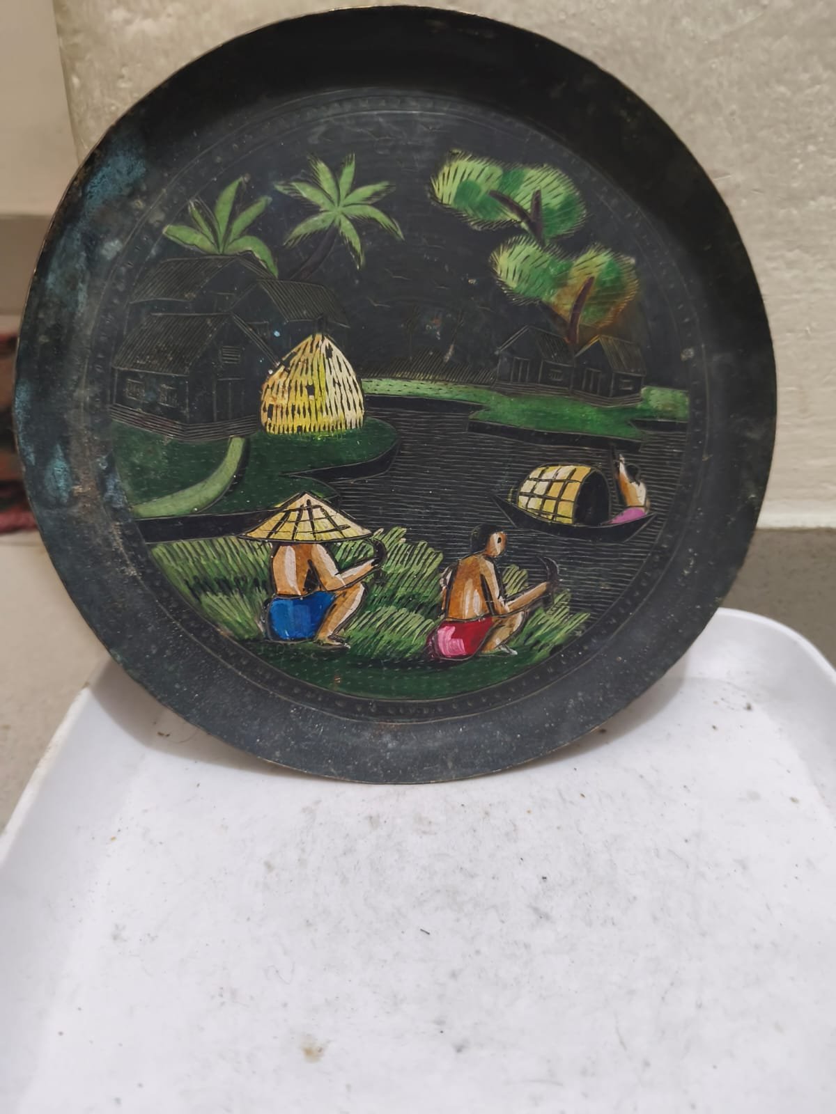 একটি ভিনটেজ স্যুভেনির প্লেট