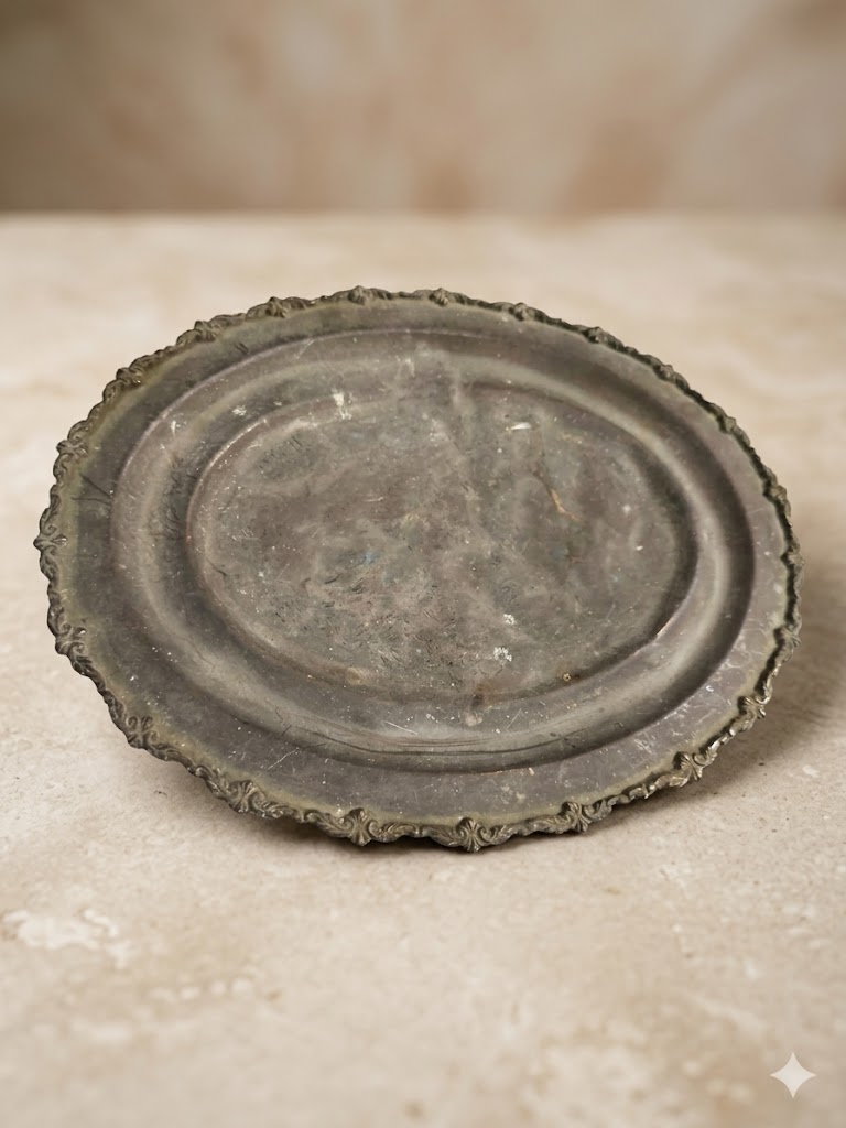 একটি ডিম্বাকৃতির সার্ভিং ট্রে বা ডিশ